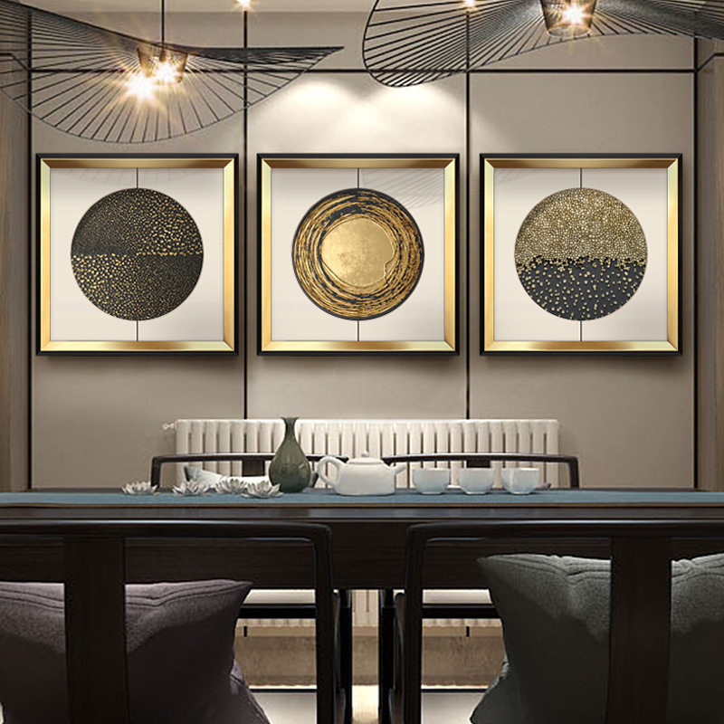 Modern simple abstract decorative painting Living room entrance American European mural Dining room study New Chinese hotel hanging painting