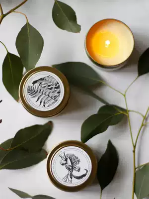 Qingshe gift Brooklyn retro niche scented candle American imported handmade soybean tin can soothe the nerves to help sleep