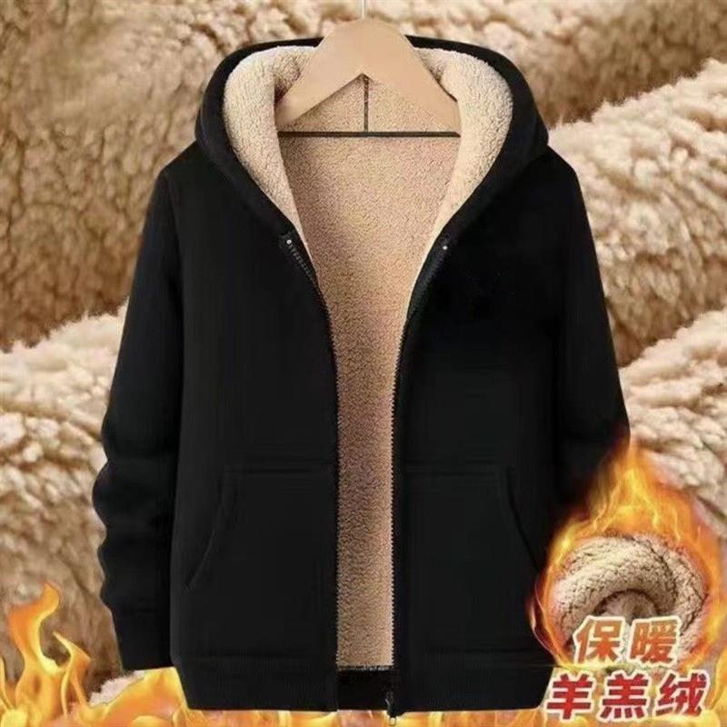 Clearance Sale: Men's Autumn/Winter Fleece-Lined Thickened Cardigan Jacket, Trendy Loose-Fit Outerwear