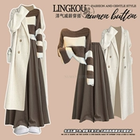 Бежевое пальто