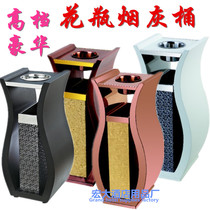 Hotel lobby vertical ash bucket vase seat ground Peel bucket stainless steel trash bin luxury ashtray trash can