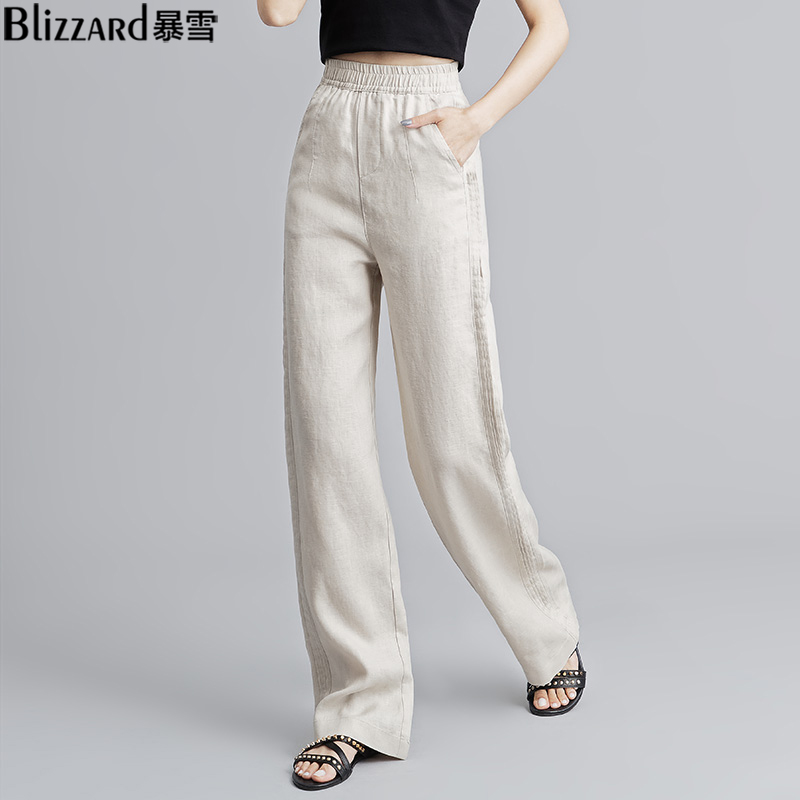 Linen Wide Pants Woman High Waist Pituitary Sensation Summer Thin Section 2022 New Loose Cotton Linen Pants Big Size Casual Long Pants