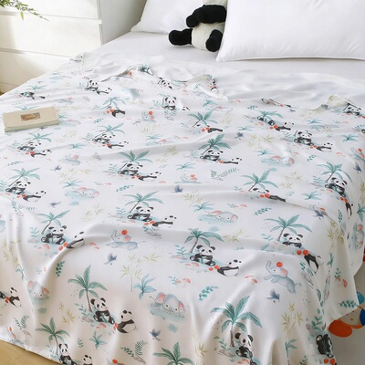 眠屿巷夏季竹纤维夏凉毯毛巾被薄