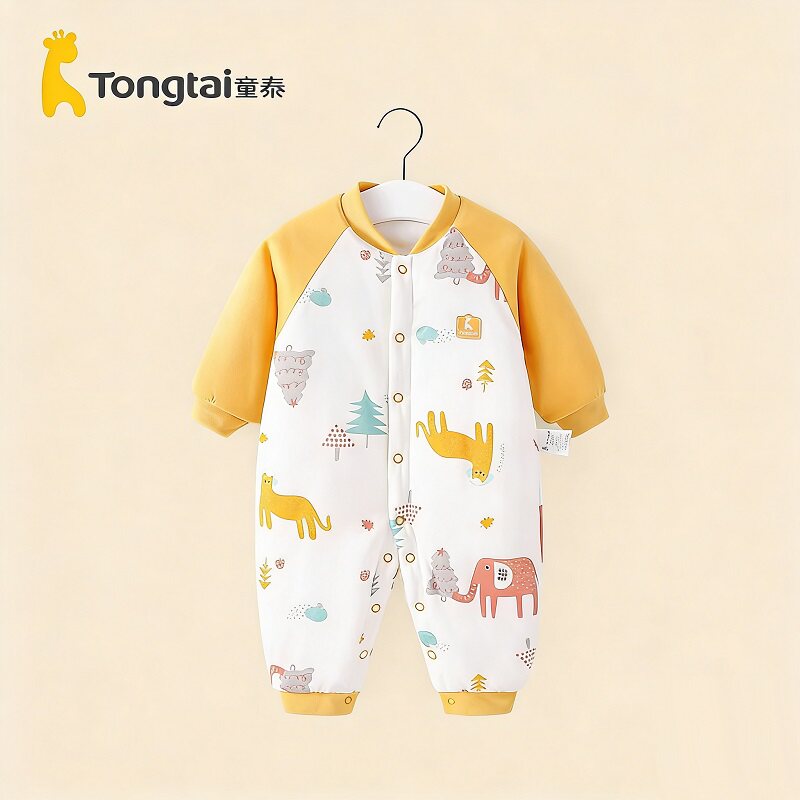 【童泰】婴儿三层夹棉连体衣