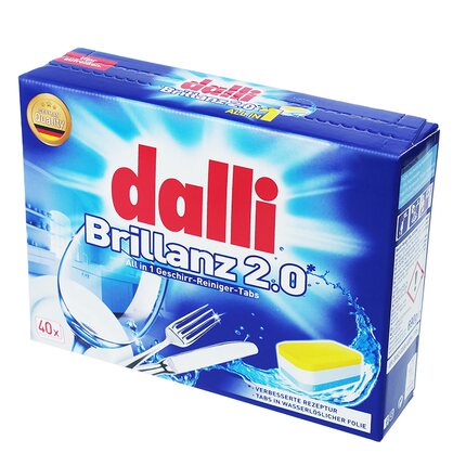 德国dalli洗碗机专用洗涤块去油除污垢碗碟软水漂洗多效17g*40块