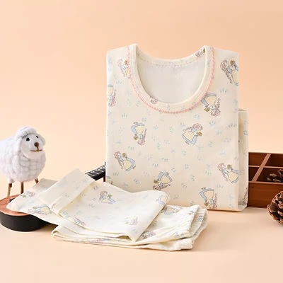 A类纯棉儿童秋衣秋裤套装居家服