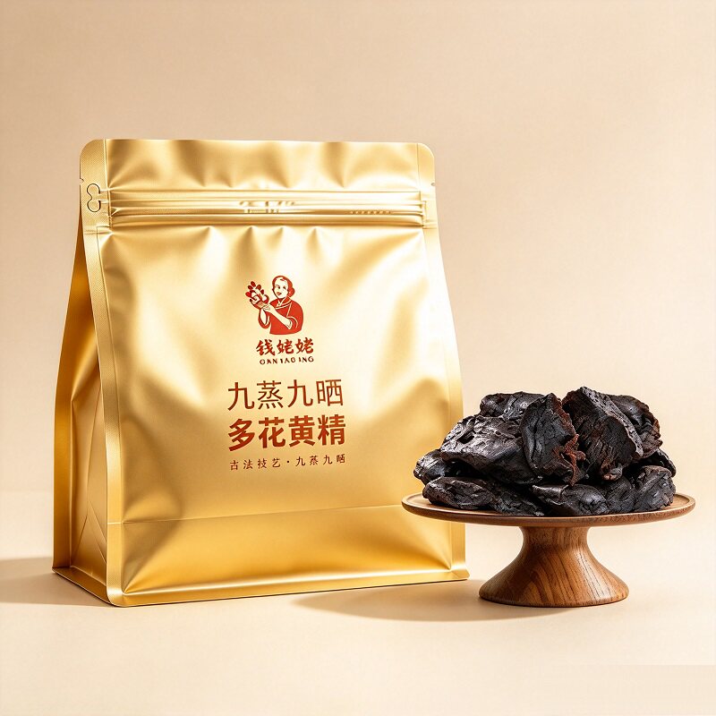 钱姥姥九晒九蒸九制黄精亚健康补气即食优质有机干货泡茶九华甄选 蒸即实拍商品图