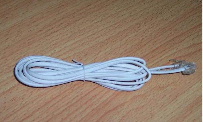 Telephone line Double - headed Line Connect and external line custom length of straight two core line