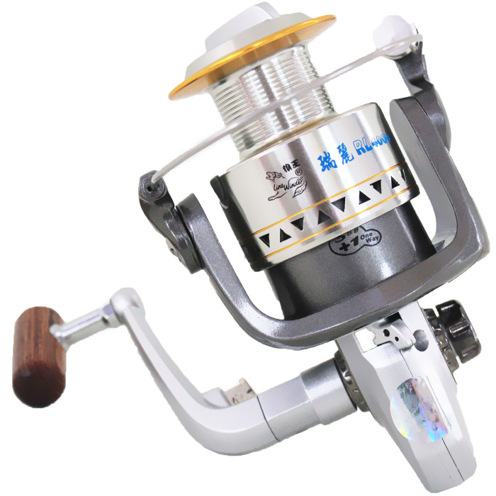 Wolf king fishing reel special offer Ruili 4 bearing full metal head fishing reel spinning wheel fishing reel sea fishing lure reel