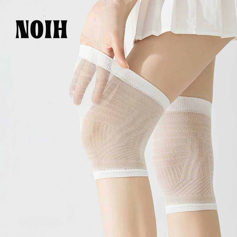 Japanese Noih Mulberry Silk Knee Warmers for Women, Summer Thin Style, Short Knee Protectors for Cold Air-Conditioned Rooms