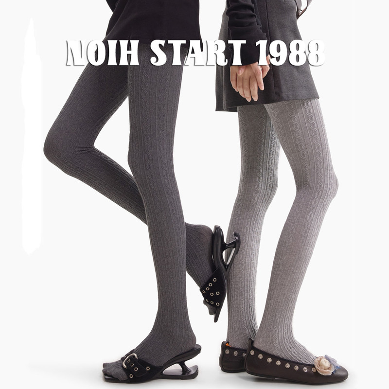 Japanese Noih Gray Gray Series Academy Style Leggings for Women, High Elasticity, Slimming, Anti-Slip, Pressure Tights