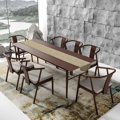 Новый китайский обеденный стул в стиле китайского стиля может положить дно в ресторане провинции Solid Wood Китайский ресторан современный чайный чайный кресло китайский чай