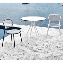 Nordic simple iron chair dessert milk tea shop outdoor table and chair combination outdoor cafe leisure balcony dining chair