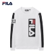 Áo len nữ Fila Fila 2018 mùa thu mới dệt kim áo thun in offset rỗng F LOGO áo len thể thao nữ