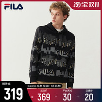 FILA Fila mens sports sweater 2021 spring new fashion full print comfortable casual hooded sweater