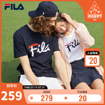 FILA Fila T-shirt mens 2021 summer loose short-sleeved base shirt Korean version of the trend womens sports T-shirt couple top