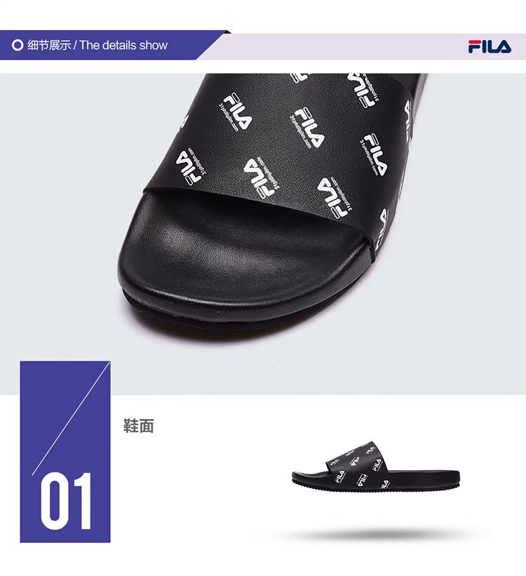 Dép nam Fila Fila 2019 Mùa hè Phillip Lim Series Giày dép đi biển thông thường mới - Dép thể thao dép fila