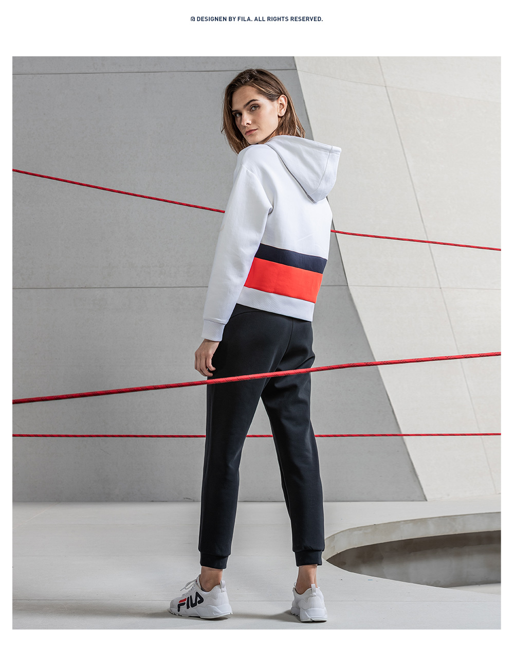 Áo len nữ Fila Fila 2019 xuân mới thể thao giản dị thời trang đường phố màu áo len nữ - Thể thao lông cừu / jumper áo thun hoodie