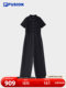 FILA FUSION斐乐梭织连体裤女2025夏新款时尚休闲宽松工装连身裤
