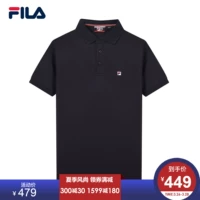 FILA Fila Official Áo sơ mi nam tay ngắn Polo 2019 Mùa xuân mới giản dị thể thao đan tay áo ngắn nam - Áo polo thể thao áo polo oversize