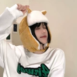 Бархатная зимняя милая ветрозащитная утепленная шапка