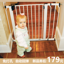 Door fence Childrens safety door fence fence Free punch Pet isolation dog fence pole Door fence