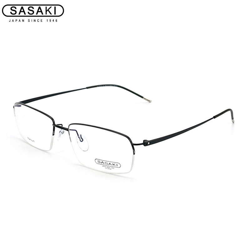 Sasaki Myopia Eyewear Frame Male half-frame ultralight pure titanium Business Fashion men's Optical Eye frames 5013