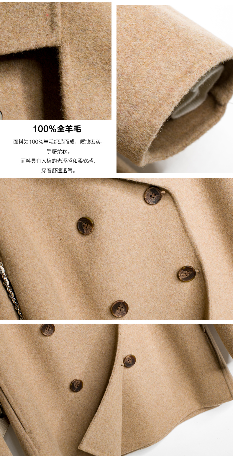 Áo len lông cừu cao cấp 2018 thu đông hai mặt nữ bằng len ngắn phiên bản Hàn Quốc không có cashmere lỏng áo khoác nữ cá tính