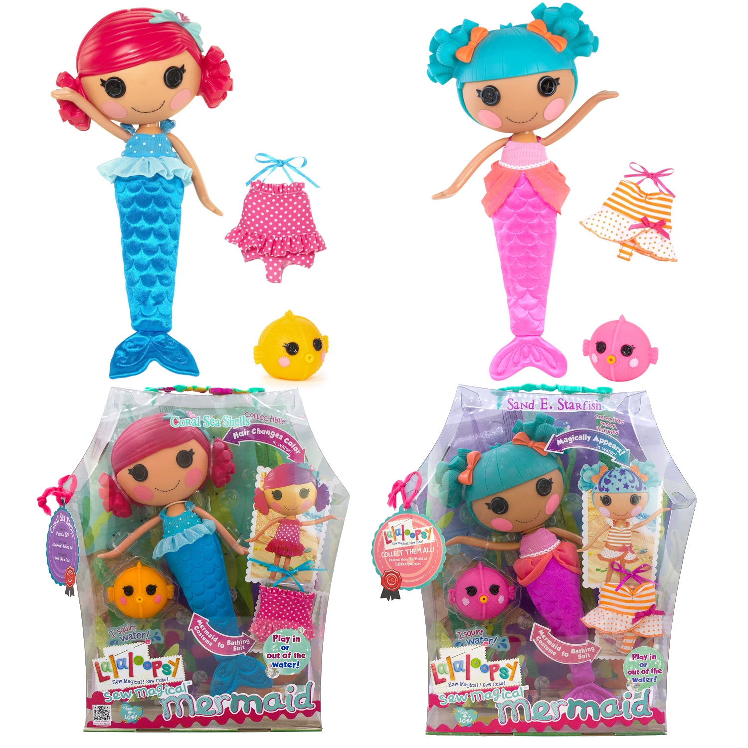 Mga Lalaloopsy Леле ангел стрижка узоры изменяет цвет русалка смена цвета волос большая голова кнопочная кукла