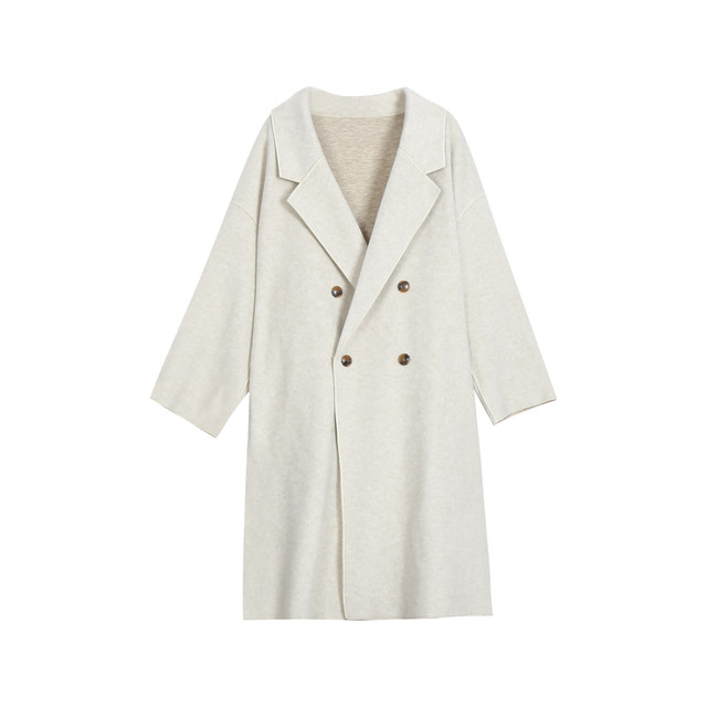 Annie Buhuo Long Woolen Coat Women's Slim 2023 ດູໃບໄມ້ລົ່ນແລະລະດູຫນາວໃຫມ່ເລັກນ້ອຍໄຂມັນຂະຫນາດໃຫຍ່ເສື້ອຂົນແກະເກົາຫຼີ