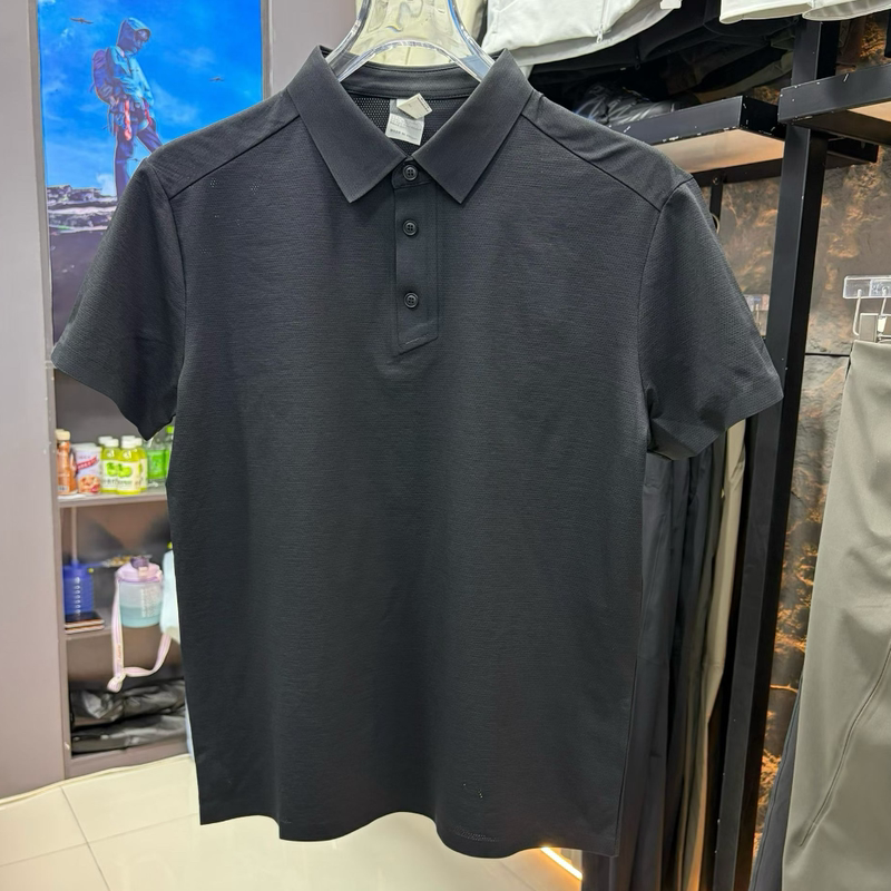 Men's Outdoor Hiking and Running Light Luxury Sports Casual Polo Shirt Moisture-Wicking Breathable Top Soft T-Shirt