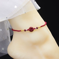 Браслет из красной нити, защитный амулет, пряжка, браслет на ногу