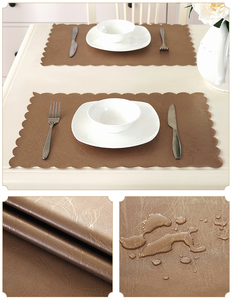 4 piece placemat bảng mat cách nhiệt pad placemat chống thấm nước và oilproof Châu Âu-phong cách đơn giản chống nóng bát bát mat Phía Tây mat