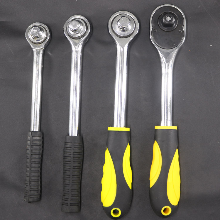 Direct selling ratchet socket wrench Jingwheel fast socket wrench wrench big flying wrench fast fall off two-way labor-saving