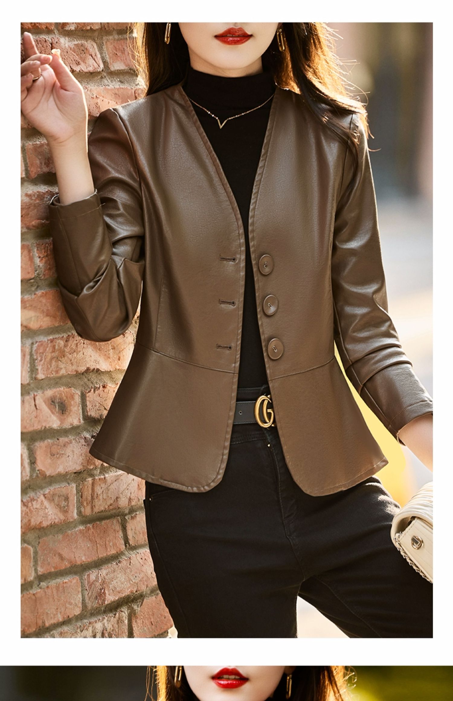 E3433 1590K ÁO DA NỮ TEMTDEI VEST DÁNG ÔM BODY GỢI CẢM SEXY MÙA XUÂN THU ĐÔNG THỜI TRANG NỮ G04 SẢN PHẨM MỚI
