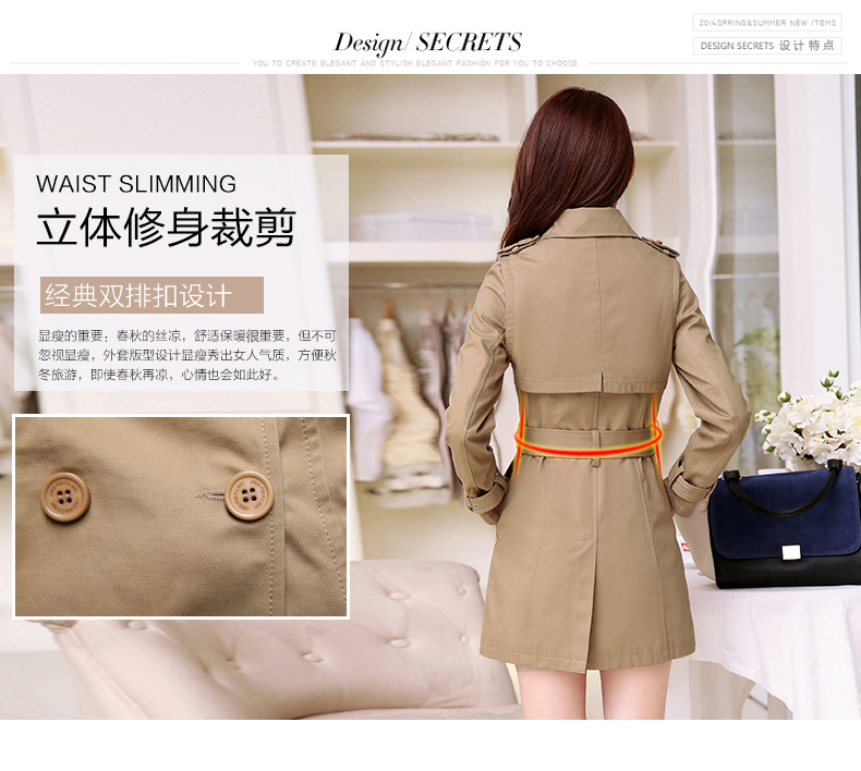 Trench pour femme en Coton - Ref 3226715 Image 17
