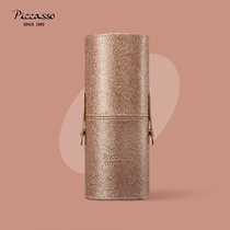  Korea piccasso convenient storage makeup brush tube simple sequin makeup brush box large size rose gold