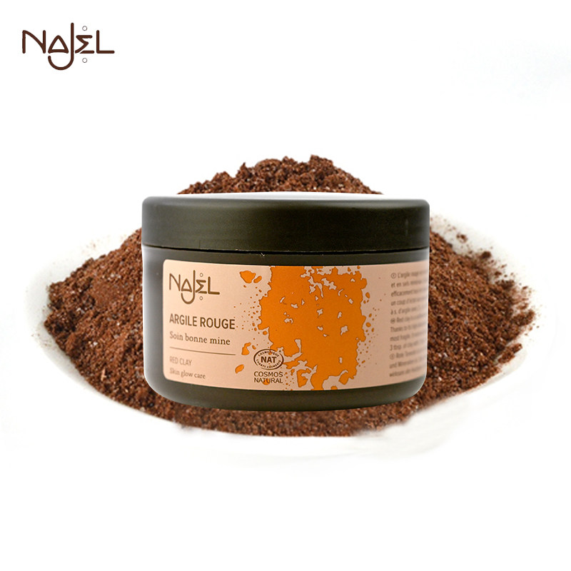 NAJEL natural red mud mask powder 150g moisturizing cleaning surface mud film