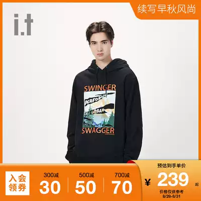 it UNDERGARDEN men's and women's couple sweater autumn loose hooded print 3096MAD