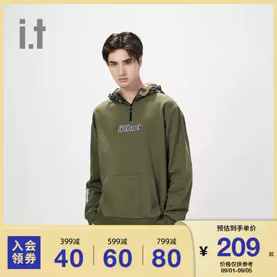 it UNDERGARDEN couples loose hooded sweatshirt autumn pullover check camouflage 3060MAD