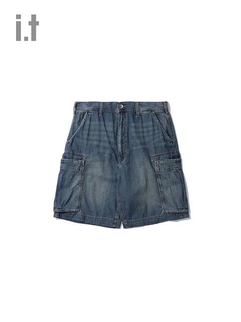 it5cm/FIVECM ໂສ້ງຂາສັ້ນ denim ຂອງຜູ້ຊາຍ summer summer trendy street workwear mid-pants 6554U1G