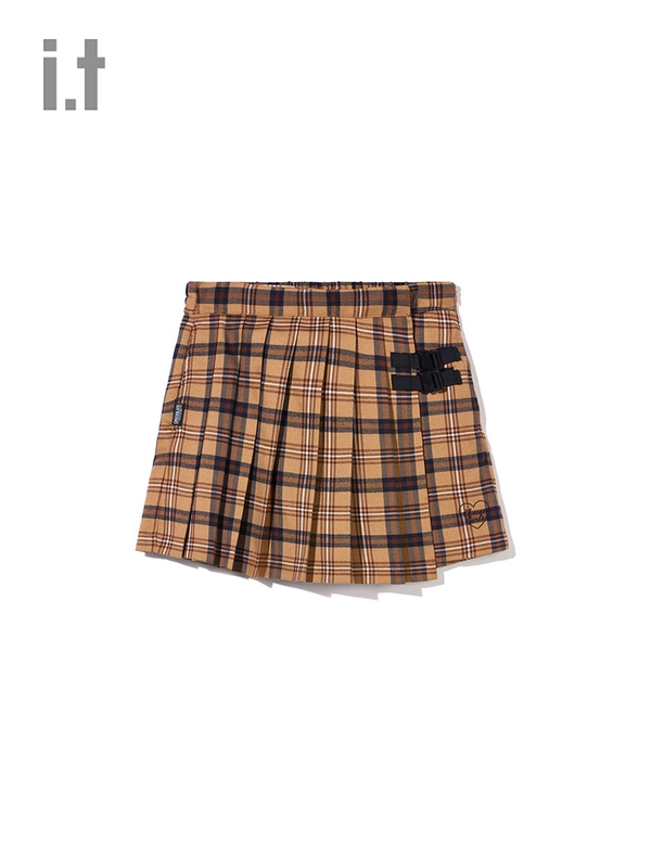 It:Chocoolate Women's Plaid Pleated Culottes Casual Summer New Product College Style Shorts 5601Ait
