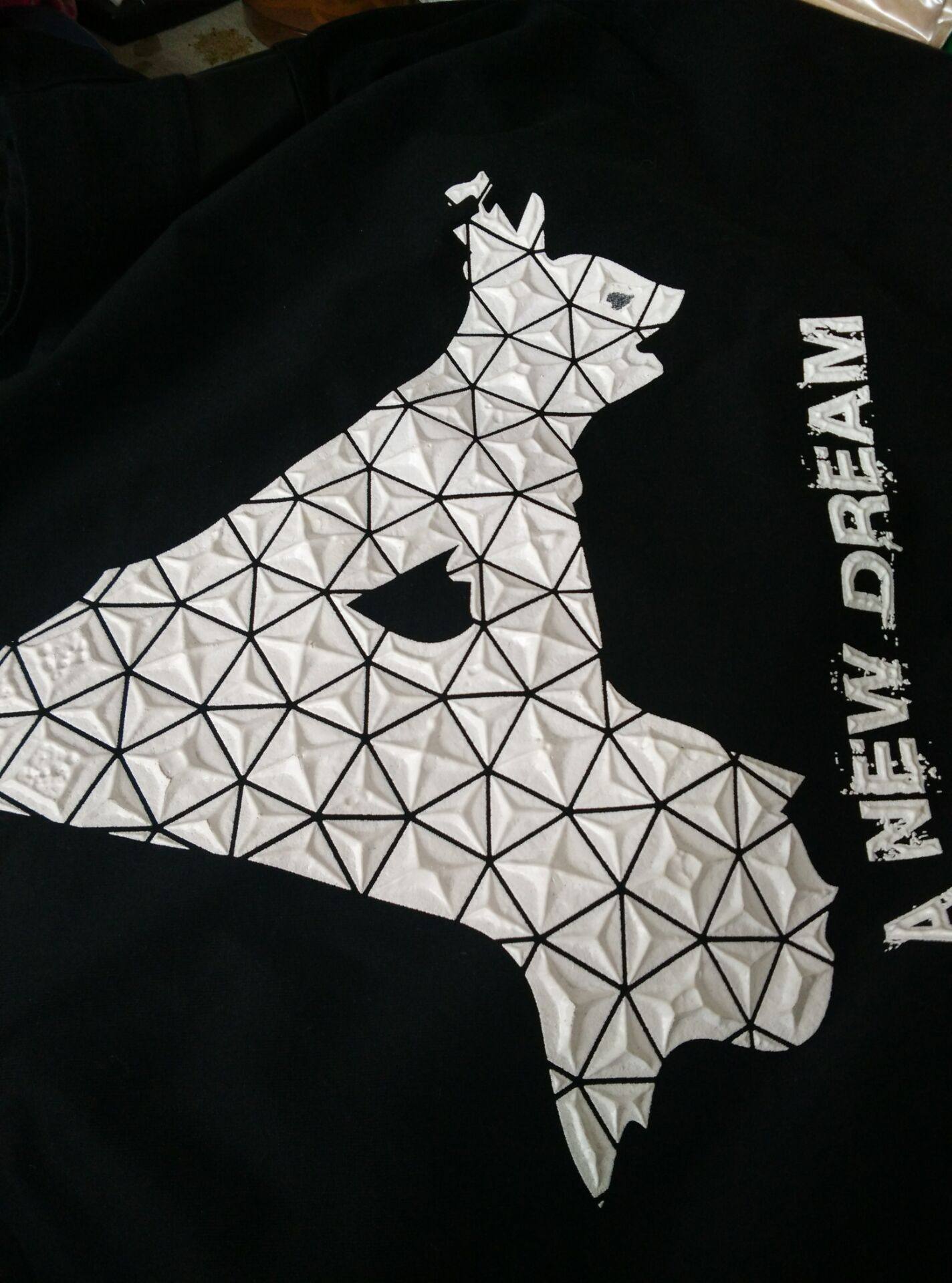 Stone oil relief effect printing men's clothing drawing slurry pulling slurry water - based stone pull