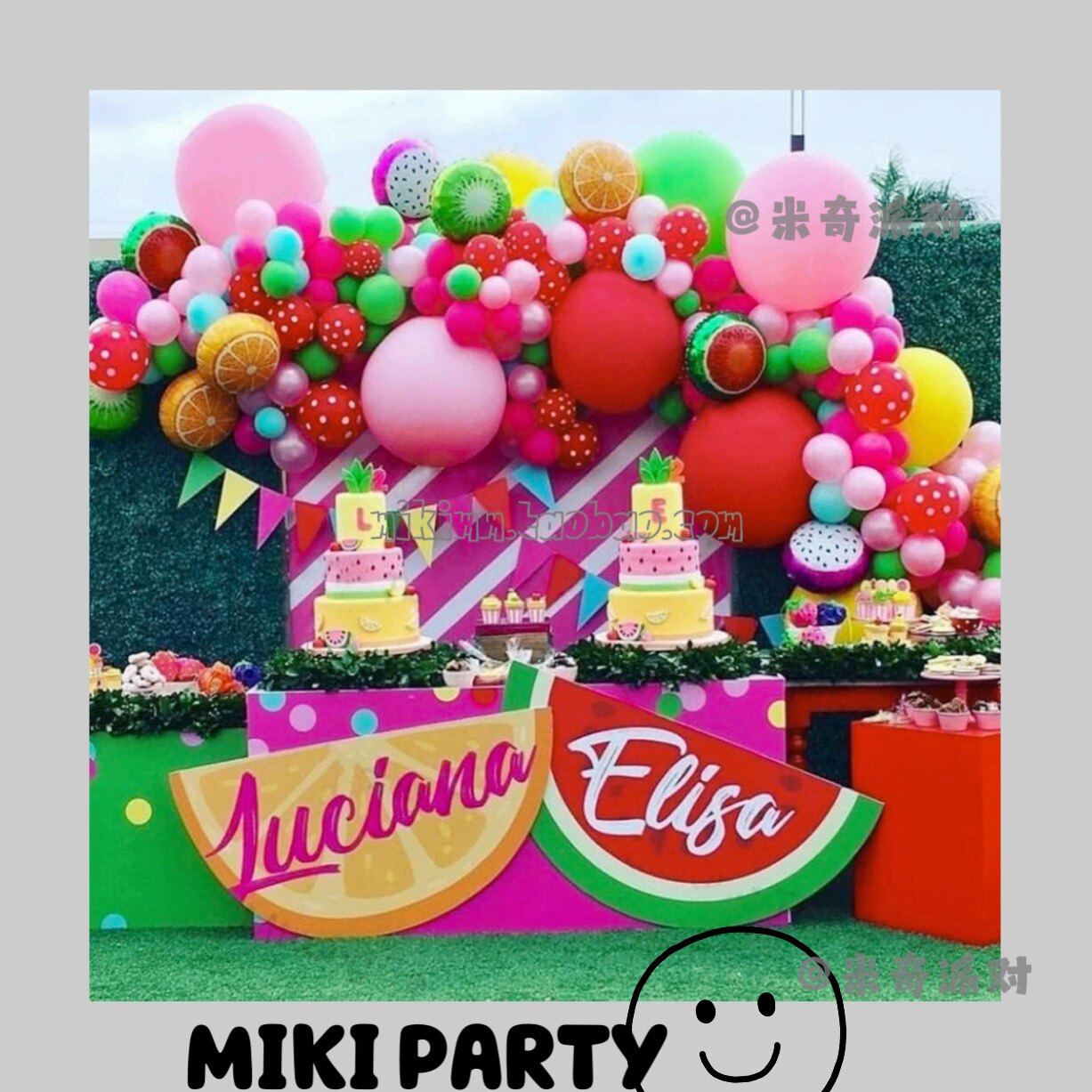 Cute Red Strawberry Theme Balloon Garland Arch Set Girls Birthday Baby Shower Summer Party Decoration