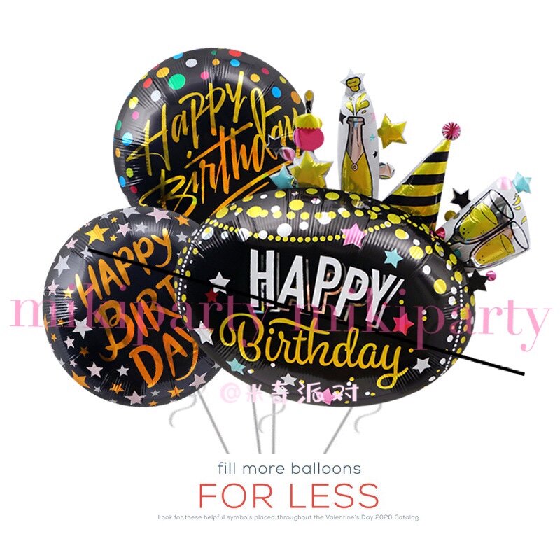 Korean birthday party decoration props balloon birthday party flower ball cartoon shape aluminum film balloon