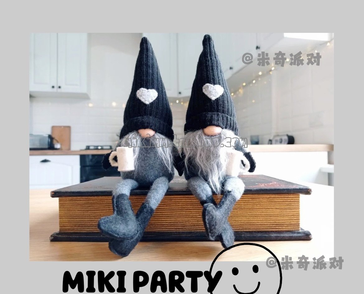 Cross-border independent knitted faceless doll hanging legs hand-ground coffee Christmas holiday decorations home daily decoration