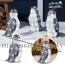 Cross-border New Luminous Penguin Christmas Decoration Garden Decoration Christmas Light Up Penguin Ornament