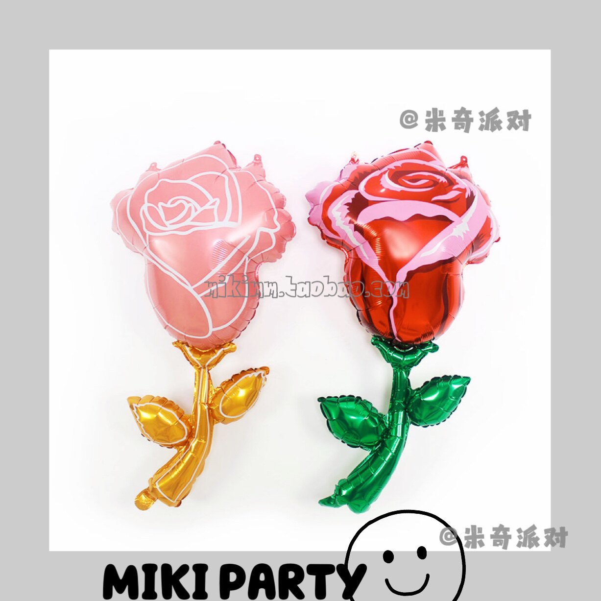 New Shaped Red Pink Rose Aluminum Foil Balloon Love Valentine's Day Birthday Party Decoration Balloon
