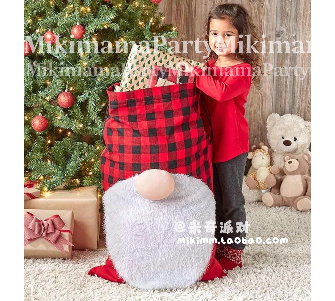 2022 Europe and the United States hot new Christmas large-capacity gnome gift bag personalized Christmas atmosphere gift bag