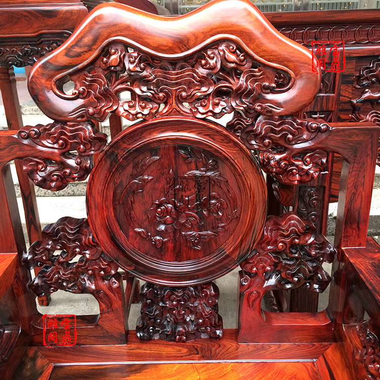 Ưu đãi đặc biệt Lào gỗ hồng mộc Zhongtang cho sáu bộ đồ nội thất phòng khách cổ điển của nhà Minh và nhà Thanh - Bàn / Bàn bàn gỗ phòng khách